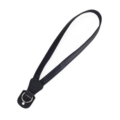 Cecilia Leather Wrist Strap, Black