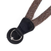 Cecilia Wrist Strap, Walnut Alpaca/ Black Leather