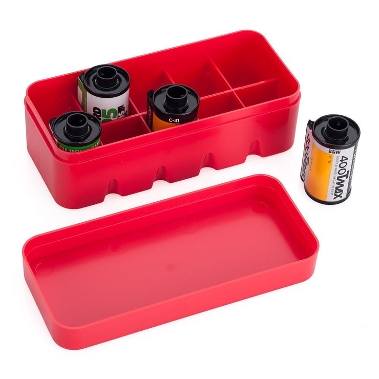 Japan Camera Hunter Film Case for 35mm Film - Half Size for 10 Rolls - Red