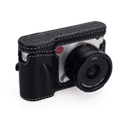 Arte di Mano Leica T (Typ 701) Full Case + Screen Cover - Minerva Black with White Stitching