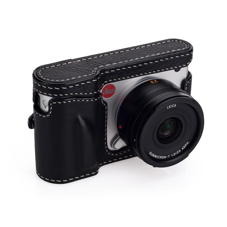 Arte di Mano Leica T (Typ 701) Full Case + Screen Cover - Minerva Black with White Stitching