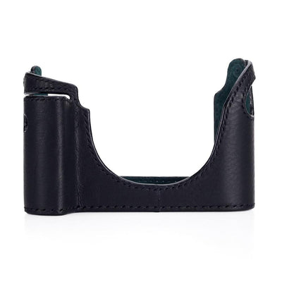 Arte di Mano Half Case for Leica M/M-P (Typ 240) for Regular Handgrip with Finger Loop Cutout - Minerva Black with Black Stitching