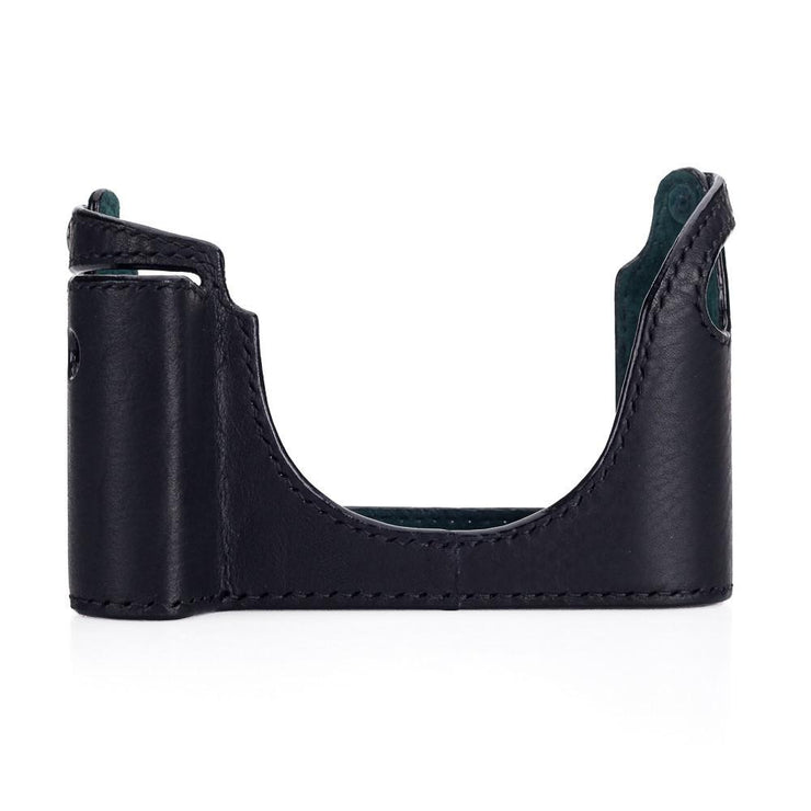 Arte di Mano Half Case for Leica M/M-P (Typ 240) for Regular Handgrip with Finger Loop Cutout - Minerva Black with Black Stitching